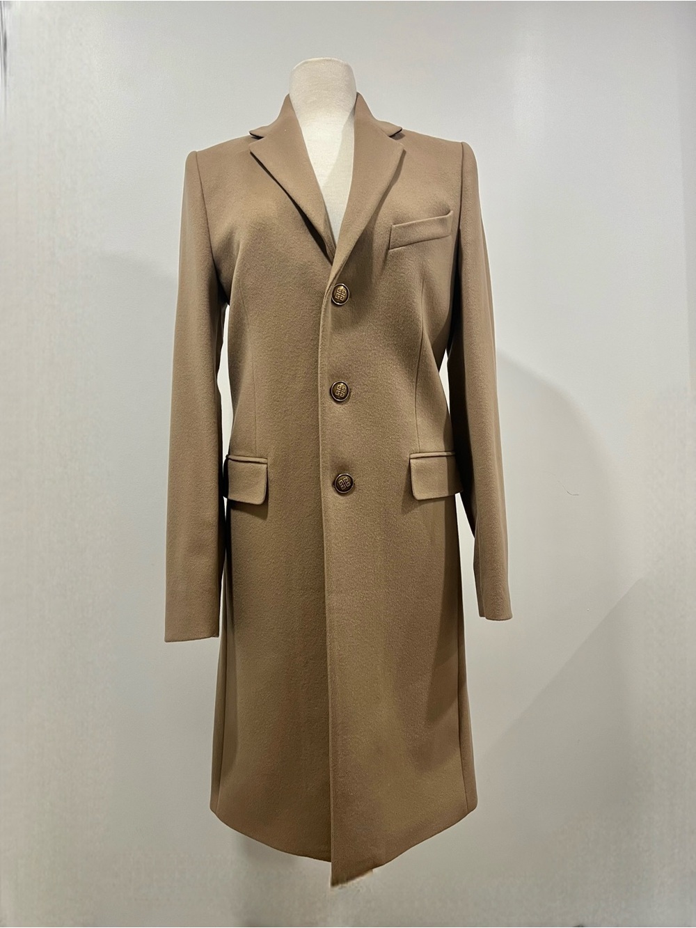 Givenchy Tailored Long wool Coat in Camel Man size S